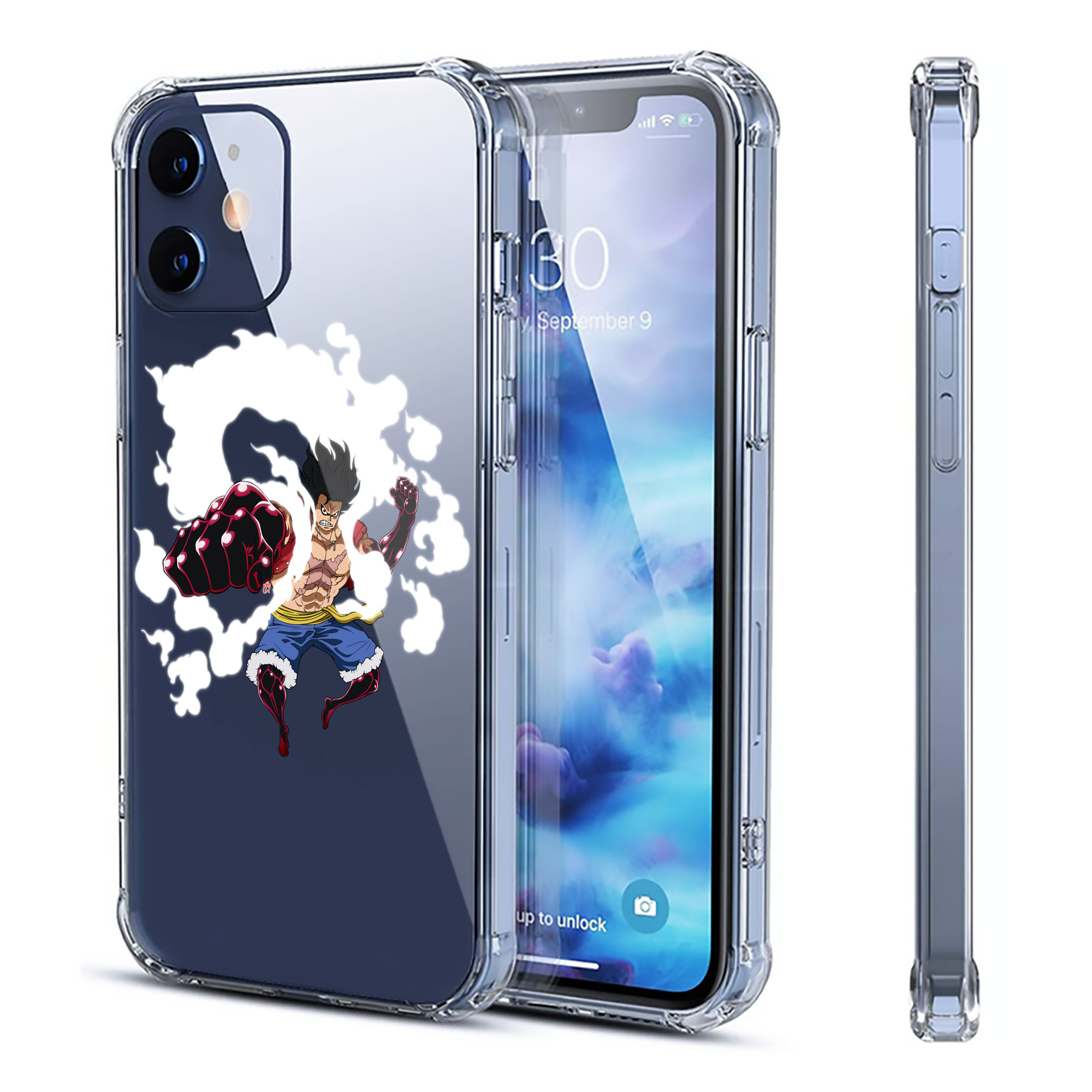 （画像用） ワンピース モンキー・D・ルフィ ONE PIECE Monkey D. Luffy 【iPhone 12シリーズ対応】透明スマホケース（クリアソフトケース）